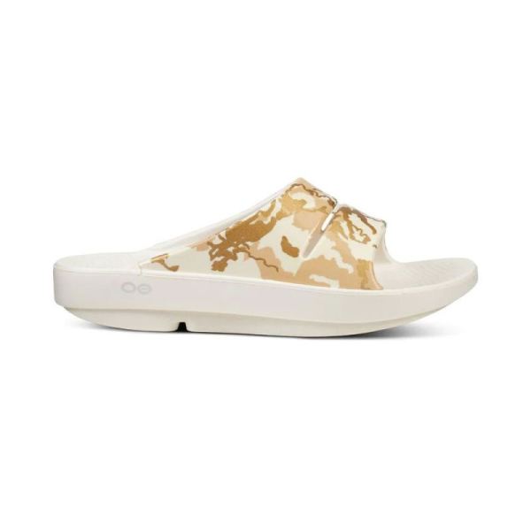 OOFOS WOMEN'S OOAHH LIMITED SLIDE SANDAL - SAHARA GOLD
