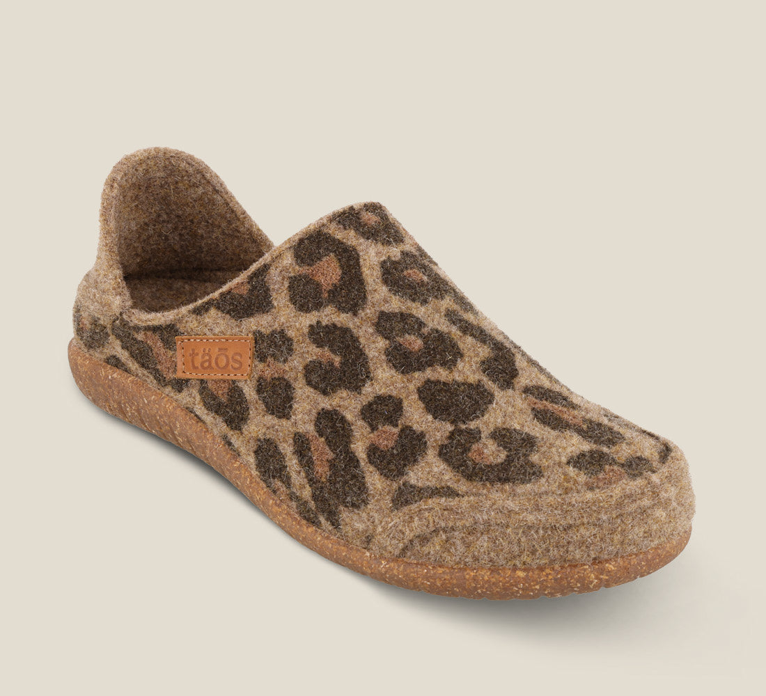 Taos | Women's Convertawool-Tan Leopard Wool